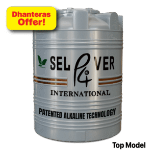P4 INTERNATIONAL® Silver Patented Alkaline Technology 9+1 Layer Water Tank Top Model with FREE External Skin Jacket | FREE Anti-Scaling Device | D²LF (Double Lids)