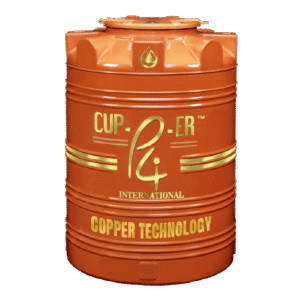 P4 INTERNATIONAL® Copper Technology Water Tank with Inner & Outer Real Copper | 30% Extra Storage Capacity