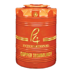 P4 INTERNATIONAL® Copper Technology Water Tank with Inner & Outer Real Copper | Free Sediment Filter | 30% Extra Storage Capacity
