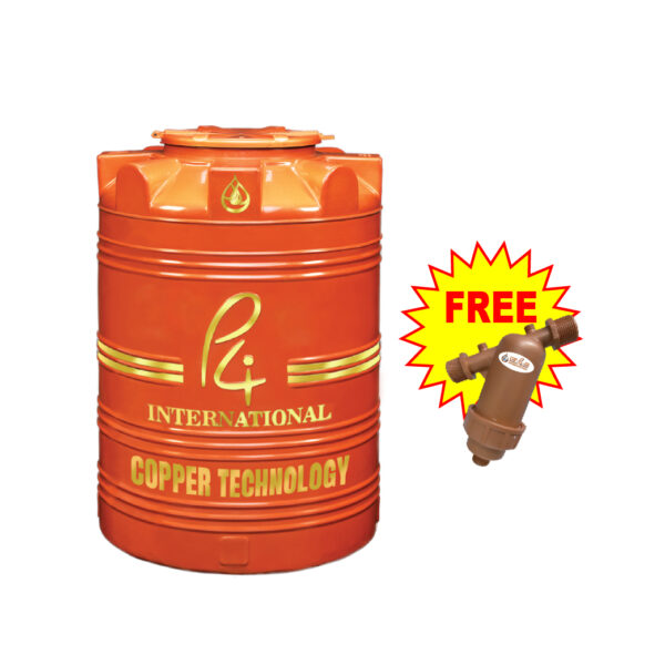 P4 INTERNATIONAL® Copper Technology Water Tank with Inner & Outer Real Copper | Free Sediment Filter | 30% Extra Storage Capacity - Image 5