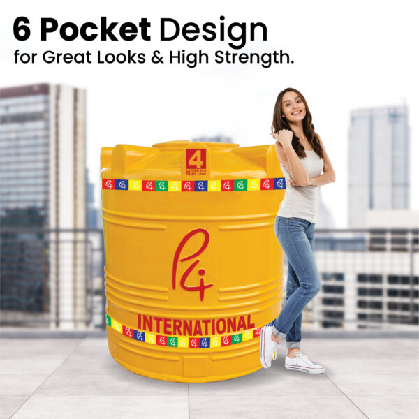 P4 INTERNATIONAL® 5 Layer PUF Foam Insulation Water Tank with IRR Technology | D²LF (Double Lids) | FREE 20% Extra Storage - Image 2