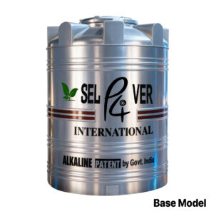P4 INTERNATIONAL® Silver Patented Alkaline Technology 7 Layer PUF Water Tank Base Model D²LF (Double Lids) | 30% Extra Storage